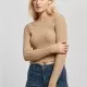 Дамска  плетена блуза в бежов цвят Urban Classics Ladies Twisted Back, Блузи - Hoodstyle.bg