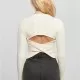 Дамска  плетена блуза в бял цвят Urban Classics Ladies Twisted Back, Блузи - Hoodstyle.bg