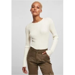 Дамско плетено боди в бял цвят Urban Classics Longsleeve Body