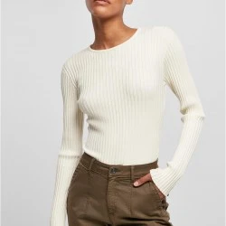 Дамско плетено боди в бял цвят Urban Classics Longsleeve Body