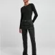 Дамско плетено боди в черен цвят Urban Classics Longsleeve Body, Блузи - Hoodstyle.bg
