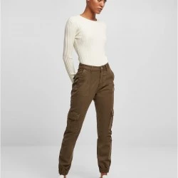 Дамско плетено боди в бял цвят Urban Classics Longsleeve Body