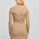 Дамска плетена рокля в бежов цвят Urban Classics Crossed Rib Knit Dress, Рокли - Hoodstyle.bg