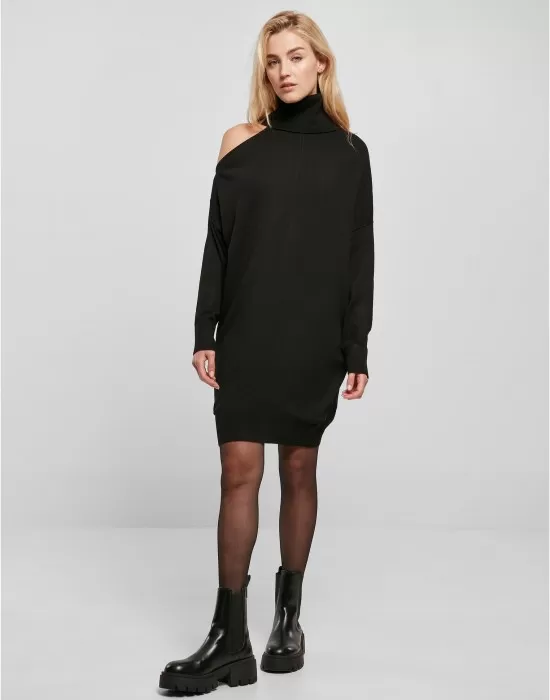 Дамска плетена рокля в черен цвят Urban Classics Ladies Dress, Рокли - Hoodstyle.bg