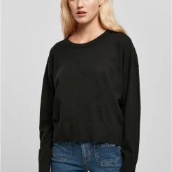 Широка дамска блуза в черен цвят Urban Classics Basic 