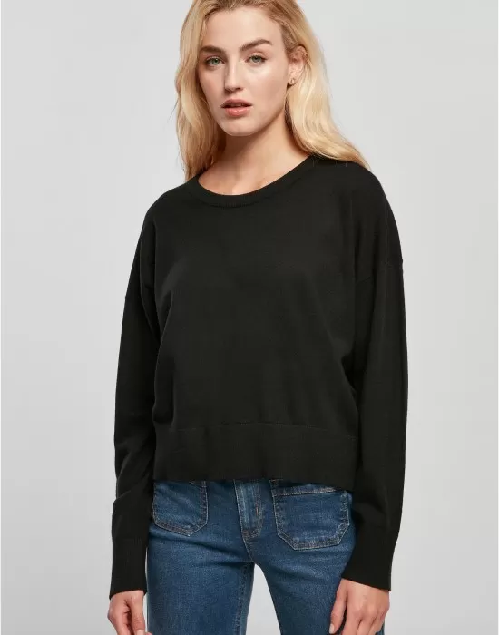 Широка дамска блуза в черен цвят Urban Classics Basic, Блузи - Hoodstyle.bg