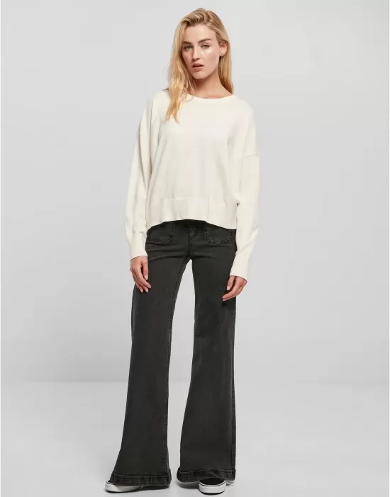 Широка дамска блуза в бял цвят Urban Classics Basic, Блузи - Hoodstyle.bg