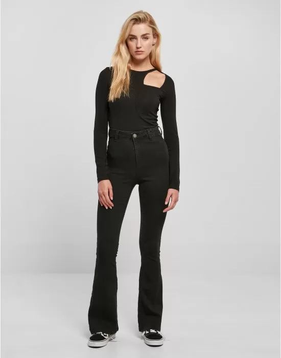 Дамски дънки в черен цвят Urban Classics Ladies Denim Pants, Дънки - Hoodstyle.bg
