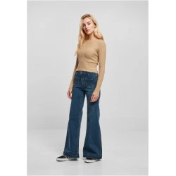 Дамски дънки с висока талия в син цвят Urban Classics Denim Pants