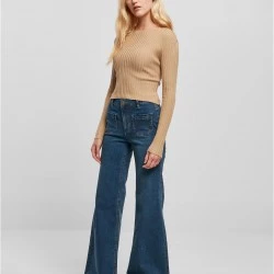 Дамски дънки с висока талия в син цвят Urban Classics Denim Pants