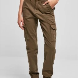 Дамски панталон в цвят маслина Urban Classics Ladies Pants