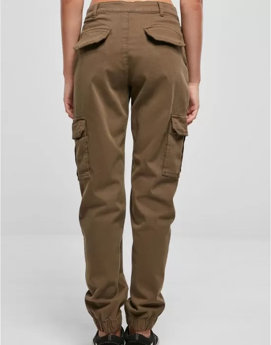 Дамски панталон в цвят маслина Urban Classics Ladies Pants, Панталони - Hoodstyle.bg