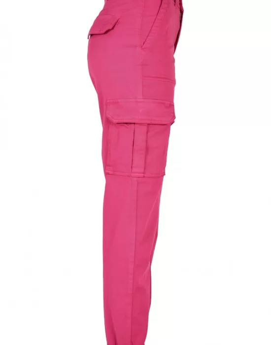 Дамски панталон в розов цвят Urban Classics Ladies Pants, Панталони - Hoodstyle.bg