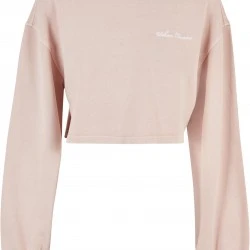 Дамска къса блуза с дълги ръкави в розов цвят Urban Classics Terry