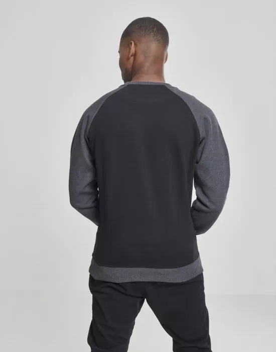 Мъжка блуза с реглан ръкави Urban Classics blk/cha, Блузи - Hoodstyle.bg