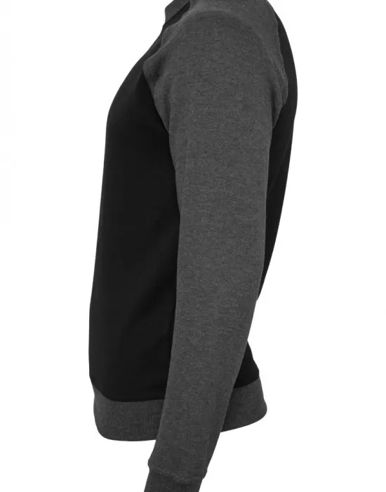 Мъжка блуза с реглан ръкави Urban Classics blk/cha, Блузи - Hoodstyle.bg