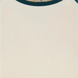 Дамска къса блуза с дълъг ръкав в бял и тюркоазен цвят Urban Classics whitesand/jasper