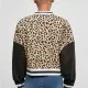 Дамско колежанско яке в животински принт  Urban Classics Ladies Jacket unionbeigeleo/black, Якета - Hoodstyle.bg