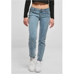 Дамски дънки с ниска талия в син цвят Urban Classics Ladies Denim Pants