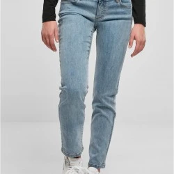 Дамски дънки с ниска талия в син цвят Urban Classics Ladies Denim Pants
