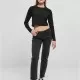 Дамски дънки с ниска талия в черен цвят Urban Classics Ladies Denim Pants, Дънки - Hoodstyle.bg