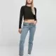 Дамски дънки с ниска талия в син цвят Urban Classics Ladies Denim Pants, Дънки - Hoodstyle.bg