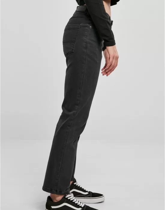 Дамски дънки с ниска талия в черен цвят Urban Classics Ladies Denim Pants, Дънки - Hoodstyle.bg