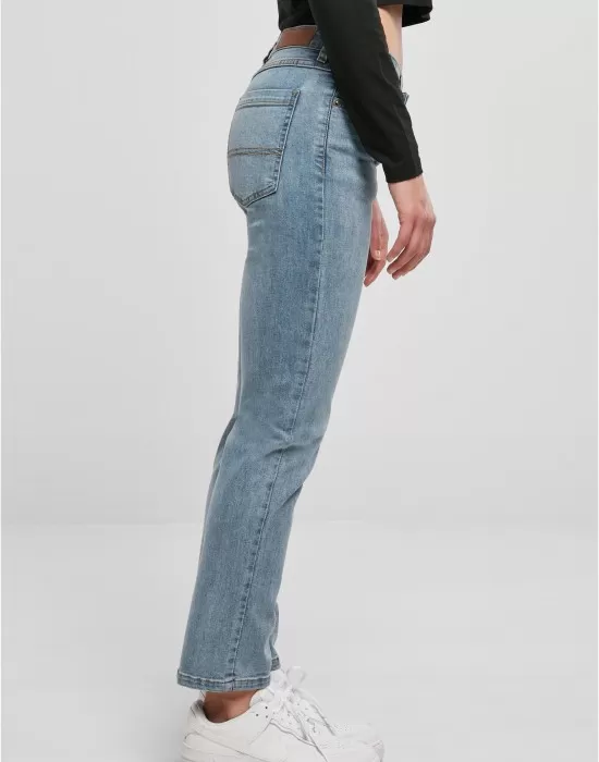 Дамски дънки с ниска талия в син цвят Urban Classics Ladies Denim Pants, Дънки - Hoodstyle.bg