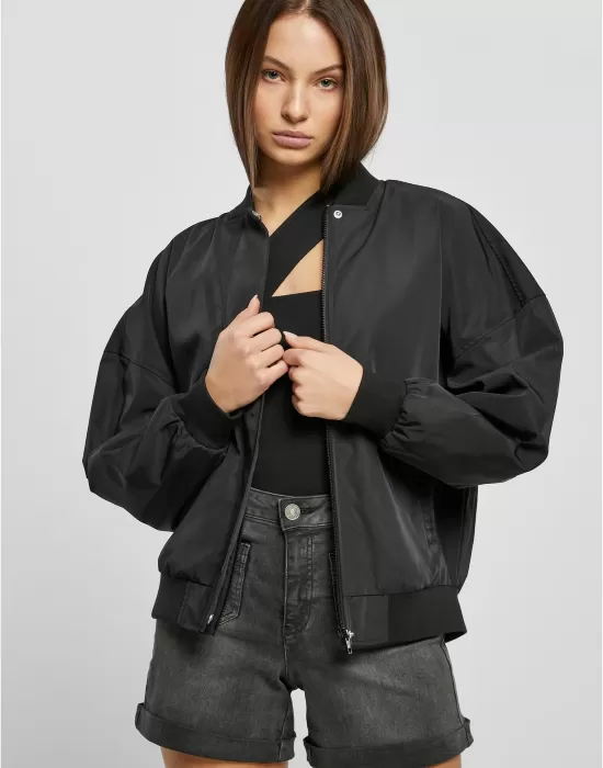 Дамско бомбър яке в черен цвят Urban Classics Bomber Jacket, Якета - Hoodstyle.bg