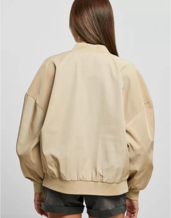 Дамско бомбър яке в бежов цвят Urban Classics Bomber Jacket, Якета - Hoodstyle.bg