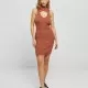 Дамска рокля в цвят праскова Urban Classics Ladies Dress, Рокли - Hoodstyle.bg
