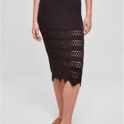 Дамска плетена пола в черен цвят Urban Classics Ladies Knit Skirt
