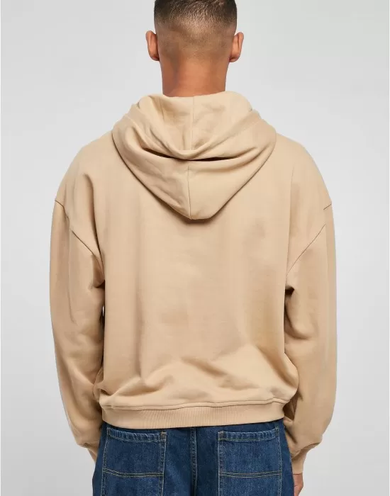 Мъжки суичър с качулка и цип в бежово Urban Classics Zip Hoody unionbeige, Суичъри - Hoodstyle.bg