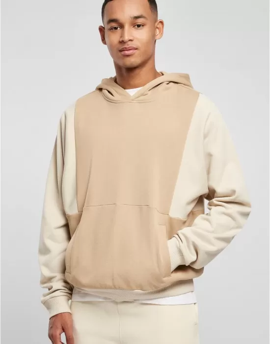 Мъжки суичър с качулка в бежов цвят Urban Classics Hoody unionbeige/softseagrass, Суичъри - Hoodstyle.bg
