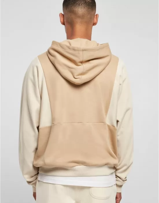 Мъжки суичър с качулка в бежов цвят Urban Classics Hoody unionbeige/softseagrass, Суичъри - Hoodstyle.bg
