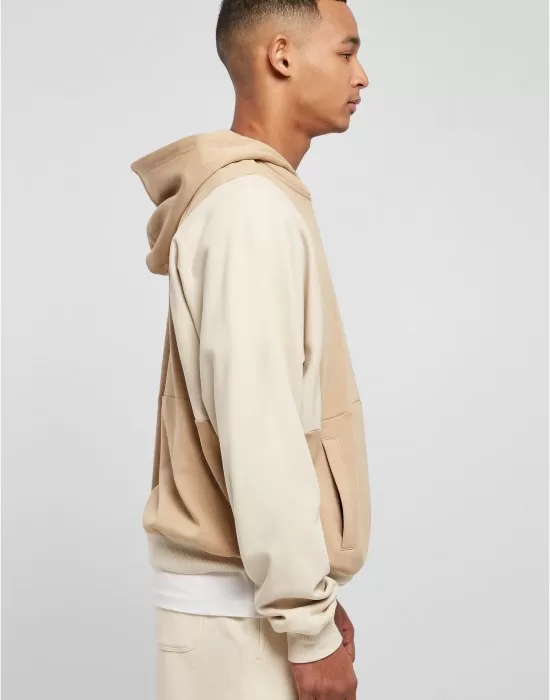 Мъжки суичър с качулка в бежов цвят Urban Classics Hoody unionbeige/softseagrass, Суичъри - Hoodstyle.bg