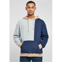 Мъжки суичър с качулка в цветен десен Urban Classics Color Hoody summerblue/darkblue