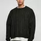 Мъжки плетен пуловер в черен цвят Urban Classics Boxy Sweater, Блузи - Hoodstyle.bg