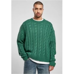 Мъжки плетен пуловер в зелен цвят Urban Classics Boxy Sweater
