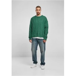 Мъжки плетен пуловер в зелен цвят Urban Classics Boxy Sweater