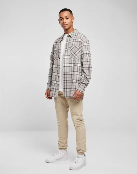Мъжка карирана риза Urban Classics Long Shirt, Ризи - Hoodstyle.bg