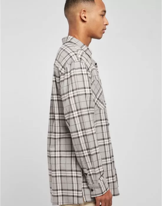 Мъжка карирана риза Urban Classics Long Shirt, Ризи - Hoodstyle.bg