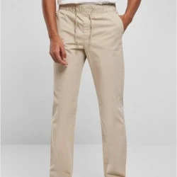 Мъжки панталон в цвят екрю Urban Classics Straight Slit Trouser