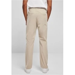 Мъжки панталон в цвят екрю Urban Classics Straight Slit Trouser