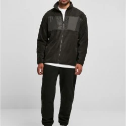 Мъжко поларено яке в черен цвят Urban CLassics Fleece Jacket