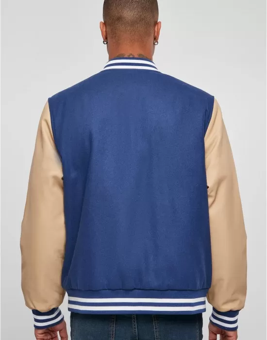 Мъжко колежанско яке в син цвят Urban Classics College Jacket, Зимни якета - Hoodstyle.bg