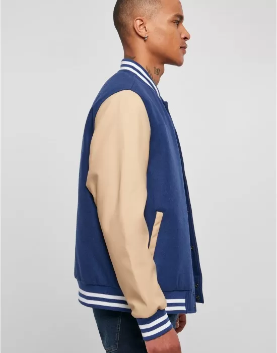 Мъжко колежанско яке в син цвят Urban Classics College Jacket, Зимни якета - Hoodstyle.bg