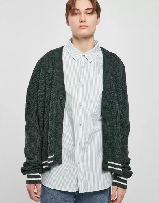 Мъжка плетена жилетка в тъмнозелен цвят Urban Classics, Якета - Hoodstyle.bg