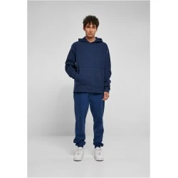 Мъжки широк суичър с качулка в син цвят Urban Classics Waffle Hoody