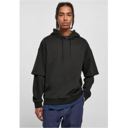 Мъжки широк суичър с качулка в черен цвят Urban Classics Oversized Hoody